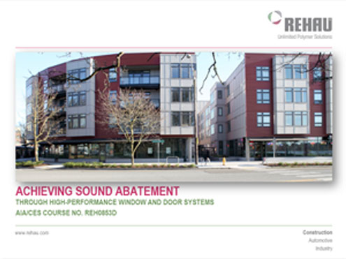 Cover of Achieving Sound Abatement presentation for the AIA